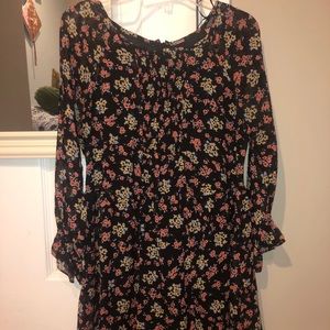 Free People Black Long sleeve Baby Doll Tunic